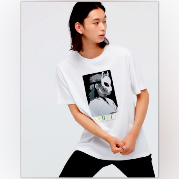 Uniqlo Tops - 🎐 Uniqlo Anime Demon Slayer: "Kimetsu No Yaiba" White Sabito Short Sleeve Top 🎐